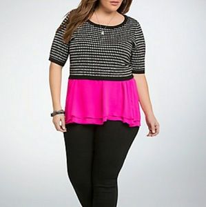 ➕🆕️Torrid🖤Cropped Jacquard Sweater🖤